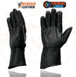 Milwaukee Leather SH864TH Men's Thermal Lined USA Deerskin Black Leather Gauntlet Motorcycle Winter Gloves