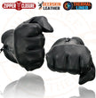 Milwaukee Leather SH866 Men's Thermal Lined USA Deerskin Leather Black Motorcycle Gloves w/ Zipper Closure