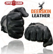 Milwaukee Leather SH867 Men's USA Deerskin Black Leather Unlined Lightweight Motorcycle Riders Gloves