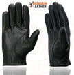 Milwaukee Leather SH869 Men's Black Deerskin Leather Unlined Professional Driving Gloves