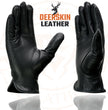 Milwaukee Leather SH886 Women's USA Deerskin Black Leather Unlined Lightweight Motorcycle Rider Gloves