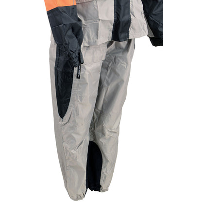 NexGen SH221701 Ladies Orange and Silver Oxford Water Resistant Rainsuit