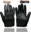 Milwaukee Leather Men's Gauntlet Motorcycle Hand Gloves- Black Deerskin Long Cuff Thermal Lined Leather Palm - G317