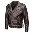 Milwaukee Leather Men's Live to Ride Classic Retro Brown Premium Leather CE Armored Motorcycle Jacket - Side Lace - LKM1707