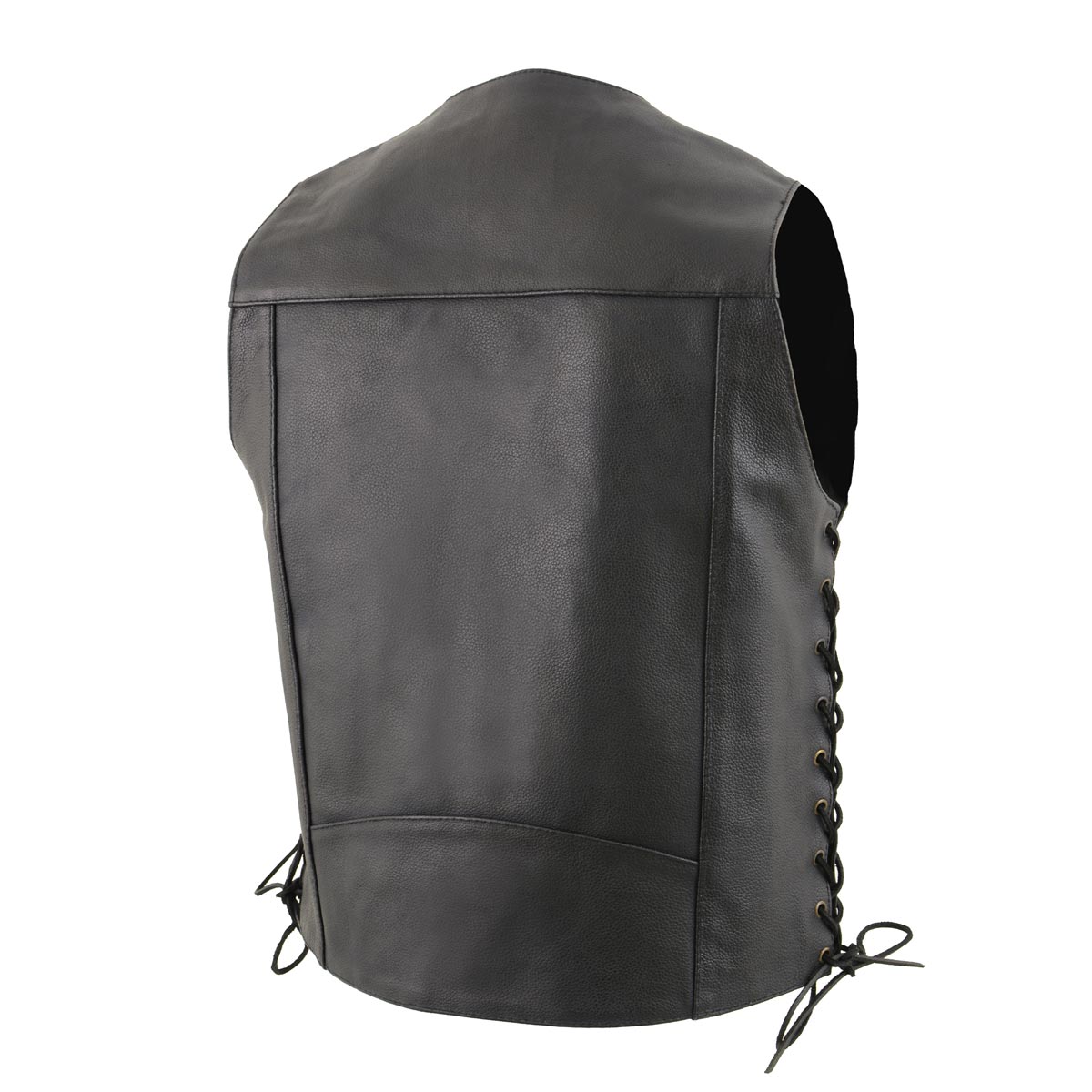 Milwaukee leather LKM3787 Men's Classic Side Laced Black Leather