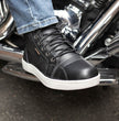 Milwaukee Leather MBM9004WP Men's Waterproof Black Leather Motorcycle Reinforced Street Riding Shoes w/Ankle Support
