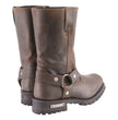 Milwaukee Leather Men's Classic 11-Inch Dark Brown Leather Harness Square Toe Motorcycle Boots MBM9062