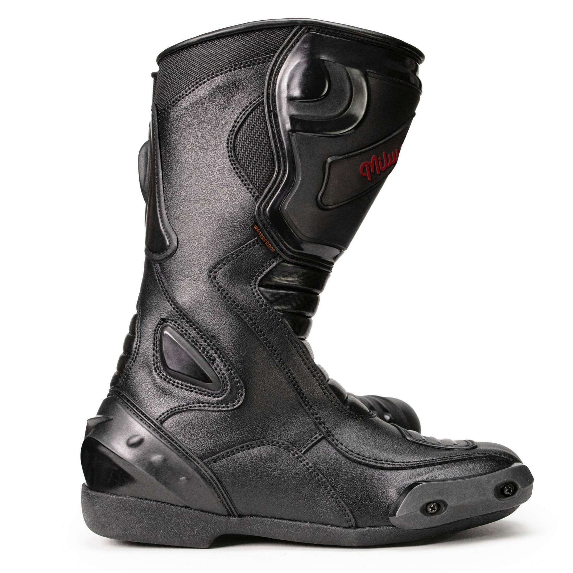 MMCC Men’s Type‑R Sport Boots – Black Waterproof Leather w/ Shift Protection & Quick Closure - MBM9181