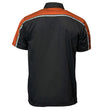 Milwaukee Motorcycle Clothing Co. Men’s Blk/Orange Mechanic Work Shirt – w / Reflective Strip, Rider‑Built MDM11603