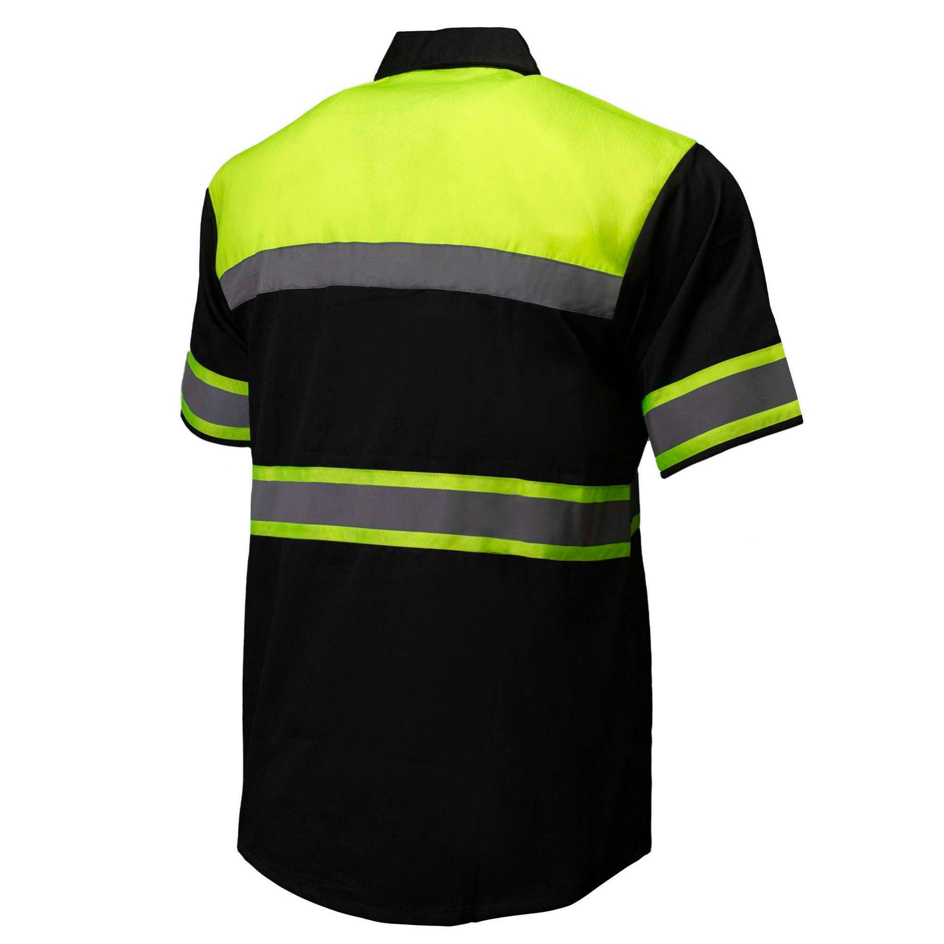 Milwaukee Motorcycle Clothing Co. Men’s Safeway Green/Black Mechanic Rider Ready Shirt w/ Reflective Strip MDM11613