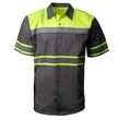 Milwaukee Motorcycle Clothing Co. Men’s Safeway Green/Grey Mechanic Rider Ready Shirt w/ Reflective Strip MDM11615