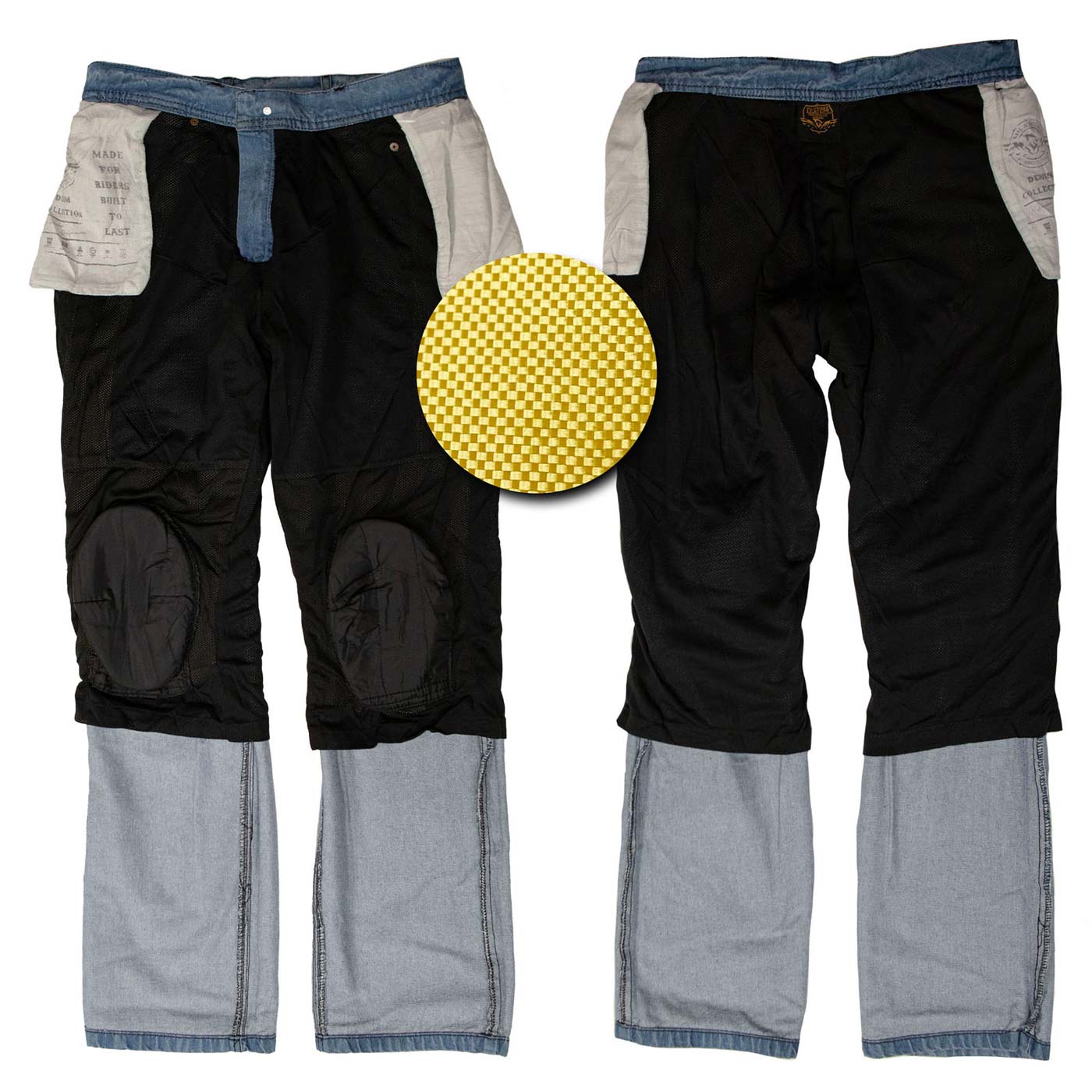 Milwaukee Leather MDM5003 Men's Blue Armored Motorcycle Riding Denim Jeans Reinforced with Aramid Fibers