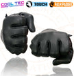 Milwaukee Leather MG7502 Men's Black Leather Gel Palm Motorcycle Gloves w/ i-Touch and Cool-Tec Technology