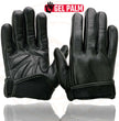 Milwaukee Leather MG7510 Men's Black Leather Gel Padded Palm Short Wrist Motorcycle Hand Gloves W/ ‘Full Panel Cover’