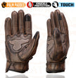 Milwaukee Leather MG7514 Men's Brown Leather with Gel Palm Motorcycle Gloves W/ Protective Knuckle