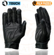 Milwaukee Leather MG7516 Men's Black Leather ’I - Touchscreen Compatible’ Gel Palm Motorcycle Hand Gloves W/ Flex Knuckles