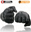 Milwaukee Leather MG7521 Men's Black Leather Gel Padded Palm Motorcycle Hand Gloves W/ Rubberized Protective Knuckle
