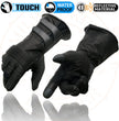 Milwaukee Leather MG7550 Men's Black Cowhide Leather Gauntlet Motorcycle Hand Gloves w/ X-Long Cuff i-Touch Screen Waterproof