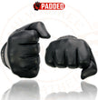 Milwaukee Leather MG7760 Women's Black Leather Gel Palm Lightweight Motorcycle Hand Gloves W/ Stylish ‘Wrist Detailing’