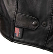 Milwaukee Leather USA MADE MLJKM5003 Men's Black Echo Premium Leather Motorcycle Jacket with Reflective Piping