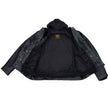 Milwaukee Leather MLM1614 Men’s Black Premium Leather Shirt Style Jacket w/ Removable Hoodie