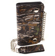 Milwaukee Leather MLW7803 Men's 6” Camouflage Bi-Fold Leather Wallet w/ Anti-Theft Stainless Steel Chain