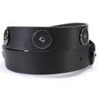 Milwaukee Leather MP7111 Men's Black Premium Leather 1.5 Inch Wide Belt with 12 Gauge Shell Emblems