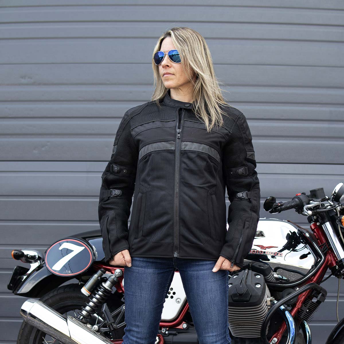 Milwaukee Leather MPL2775 Black Armored Textile Motorcycle Jacket