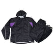 Milwaukee Leather MPL9601 Women's Black and Purple Water Resistant Rain Suit w/ Reflective Material and Hoodie