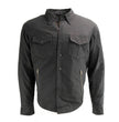 Milwaukee Leather Men’s Two-Tone CE Armored Flannel - Solid Front / Plaid Back - Reinforced w/ Aramid Fibers - MPM1670