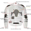 Milwaukee Leather Men's Morph Black/Grey Textile Motorcycle Jacket w/ CE Armor, Removable Sleeves - MPM17026