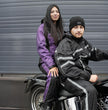 NexGen SH2222 Women's Purple and Black Oxford Water Proof Motorcycle Rain Suit