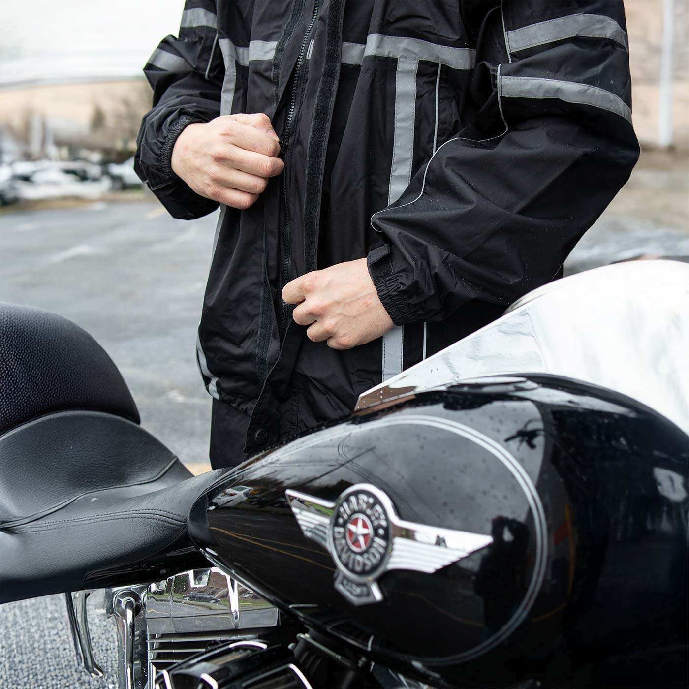 NexGen SH2331 Men's Black Water Resistant Rain Suit with