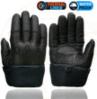 Milwaukee Leather Men's Black Gauntlet Motorcycle Gloves-Black Soft Leather Waterproof Cinch Wrist Closure-SH293