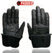 Milwaukee Leather SH451 Men's Black Leather Gauntlet Racing Motorcycle Hand Gloves with Wrist and Knuckle Padding Protection