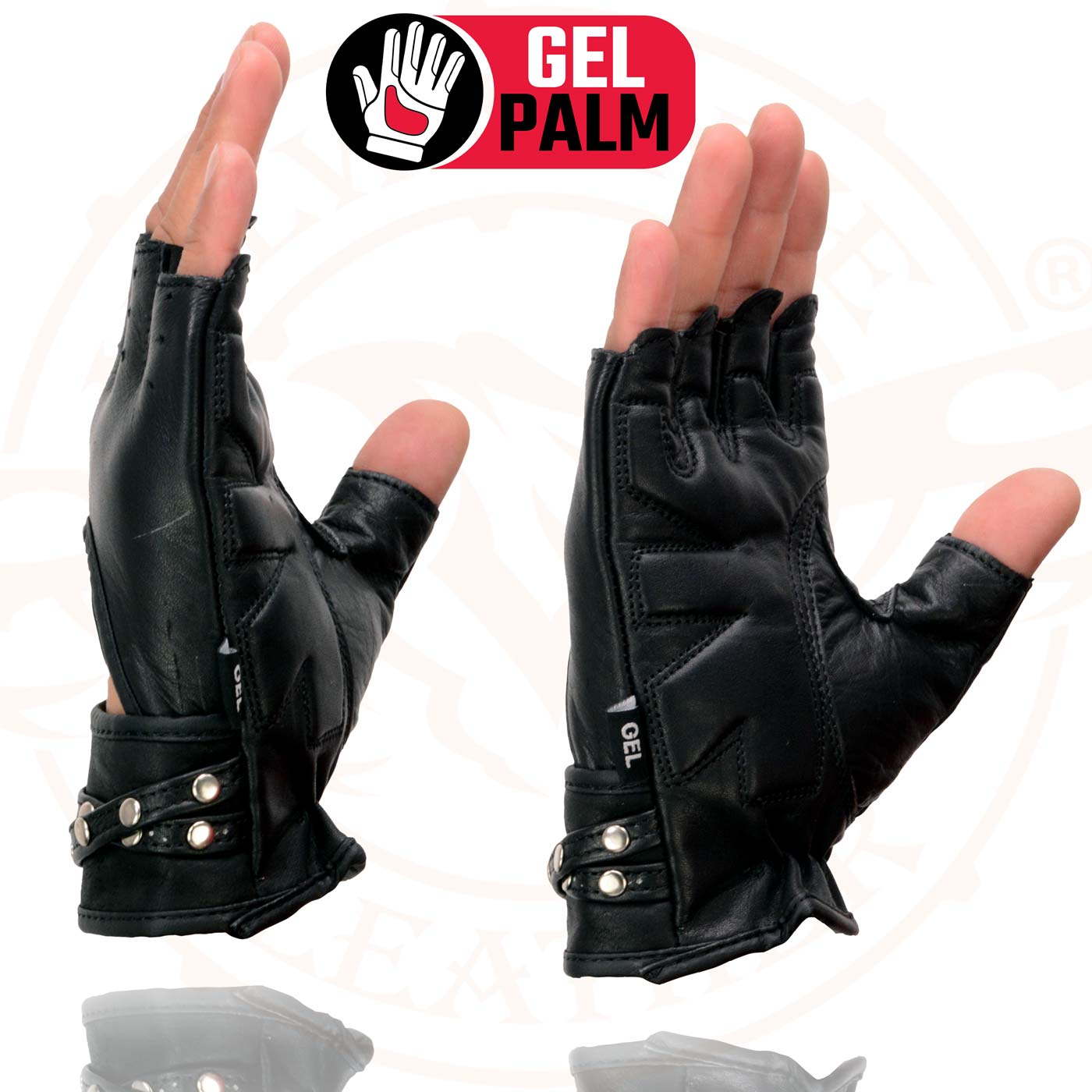 Motorcycle Gloves Women Men's Leather Motorcycle Glove W/ Flex
