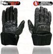 Milwaukee Leather SH717 Men's Black Leather Gauntlet Racing Motorcycle Hand Gloves W/ Hard Knuckle Protection Extra Grip Reinforced Palm