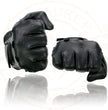 Milwaukee Leather SH721 Women's Black Perforated Leather Full Finger Motorcycle Hand Gloves W/ Breathable ‘Open Knuckle’