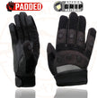 Milwaukee Leather SH76101 Men's Black and Grey Textile Mesh Motorcycle Mechanics Hand Gloves W/ Amara Cloth Bottom