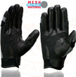 Milwaukee Leather SH791 Men's Black Leather and Grey Mesh Combo Racing Motorcycle Hand Gloves W/ Elasticized Fingers