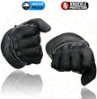 Milwaukee Leather SH815 Men's Black Leather Waterproof Gauntlet Gloves with Hard Knuckles