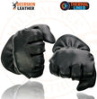 Milwaukee Leather SH858 Men's Thermal Lined USA Deerskin Black Leather Motorcycle Gloves w/ Cinch Wrist Closure
