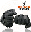 Milwaukee Leather SH869 Men's Black Deerskin Leather Unlined Professional Driving Gloves