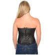Milwaukee Leather MLL4590 Women's Black Lambskin Leather Zipper Front Corset with Spiked Studs