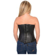 Milwaukee Leather MLL4586 Women's Black Lambskin Leather Zippered Corset with Side Laces