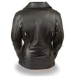 Milwaukee Leather MLL2580 Women's Long Length Belt-Less Vented Black Leather Jacket