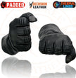 Milwaukee Leather G039 Men's Black Gauntlet Motorcycle Deerskin Long Cuff Thermal Lined Gloves
