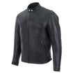 Milwaukee Leather USA MADE MLJKM5006 Men's Black Rumble Premium Leather Motorcycle Jacket