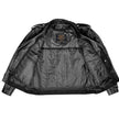 Milwaukee Leather Men's Live to Ride Classic Black Premium Leather CE Armored Motorcycle Jacket - Side Lace - LKM1706