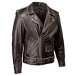 Milwaukee Leather Men's Live to Ride Classic Retro Brown Premium Leather CE Armored Motorcycle Jacket - Side Lace - LKM1707